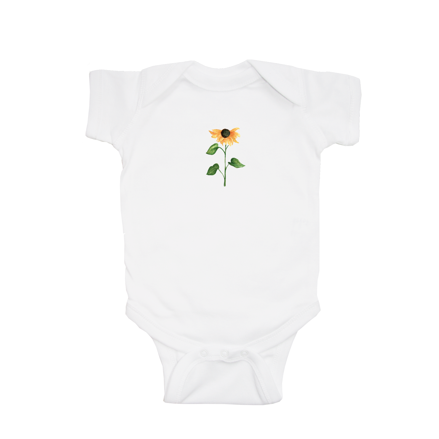 black eyed susan baby snap up short sleeve