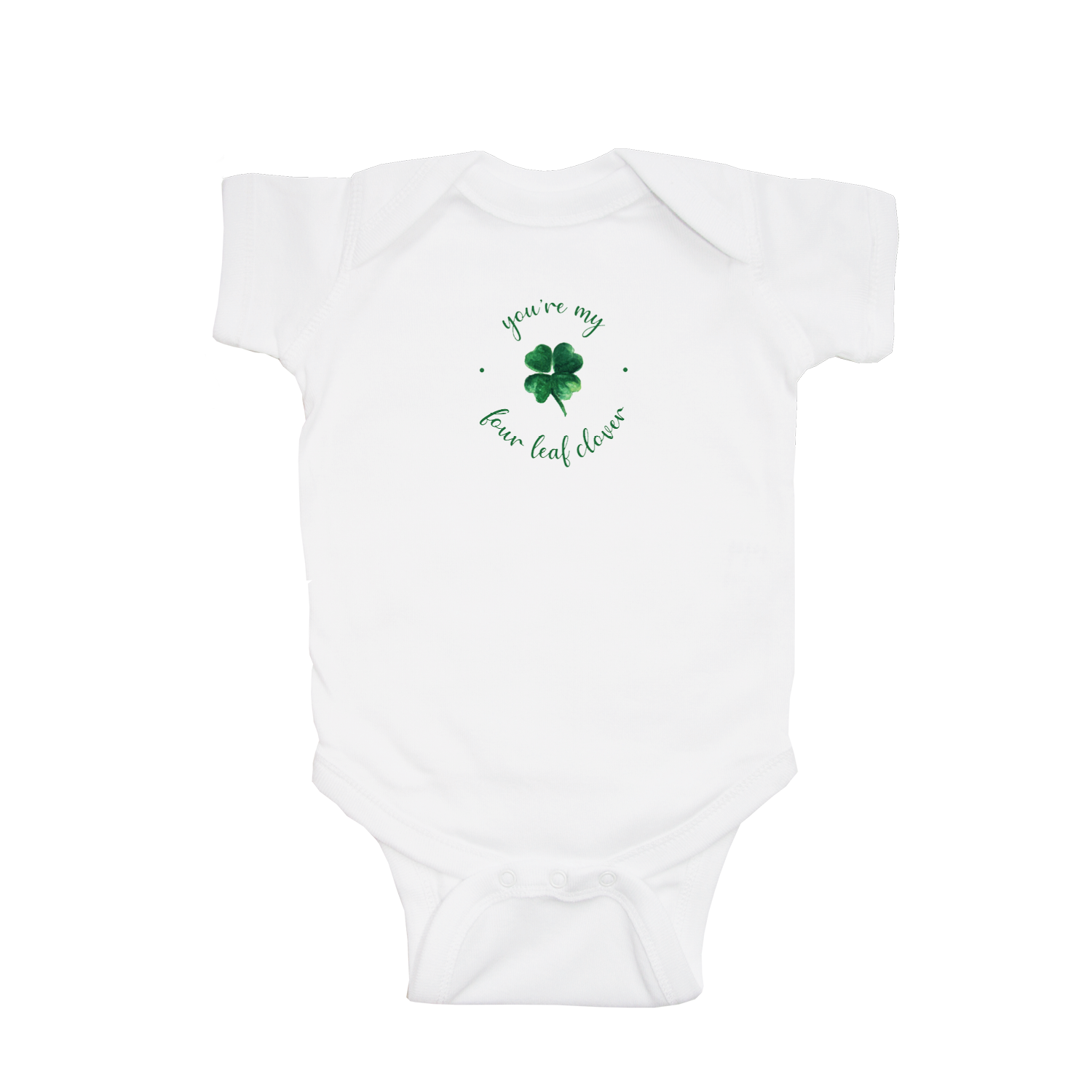 you're my four leaf clover baby snap up short sleeve