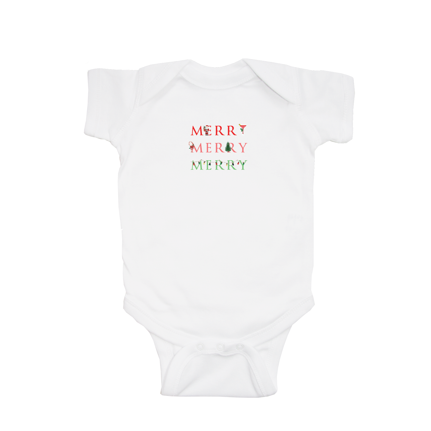 merry merry merry baby snap up short sleeve