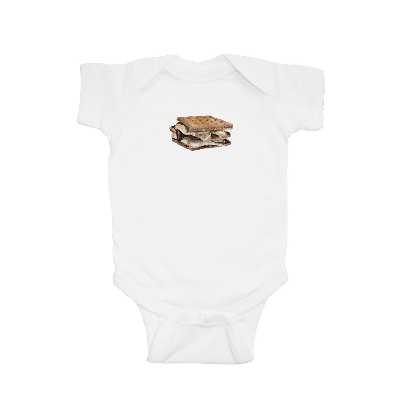 s'mores baby snap up short sleeve