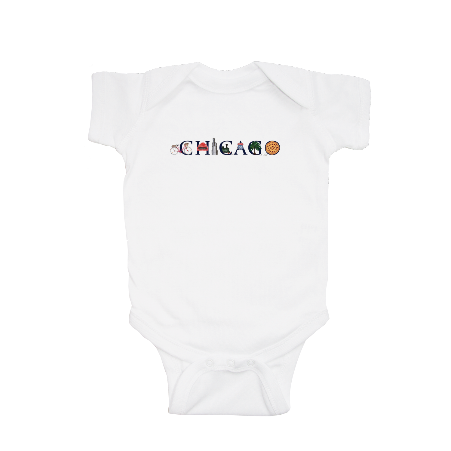chicago baby snap up short sleeve