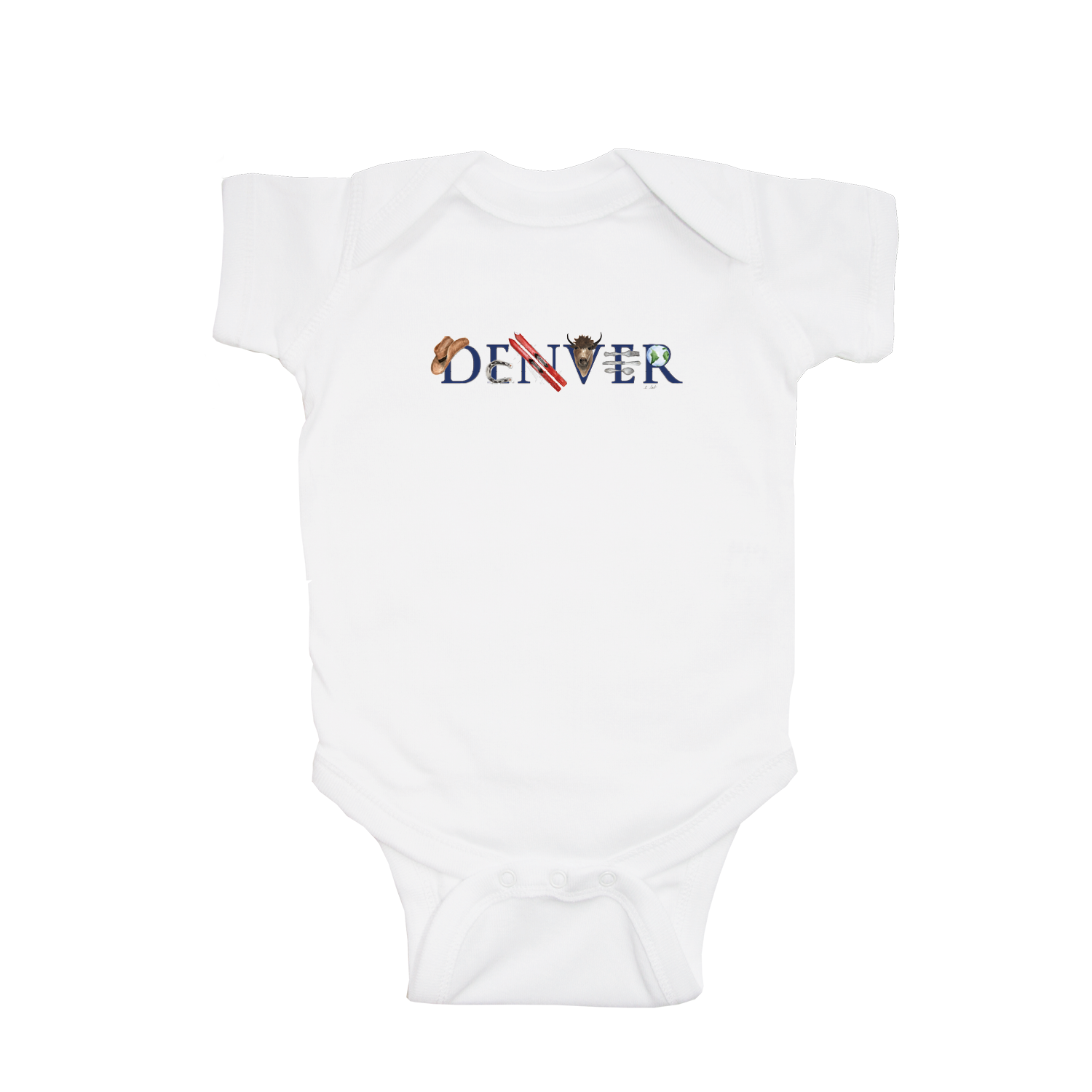 denver baby snap up short sleeve