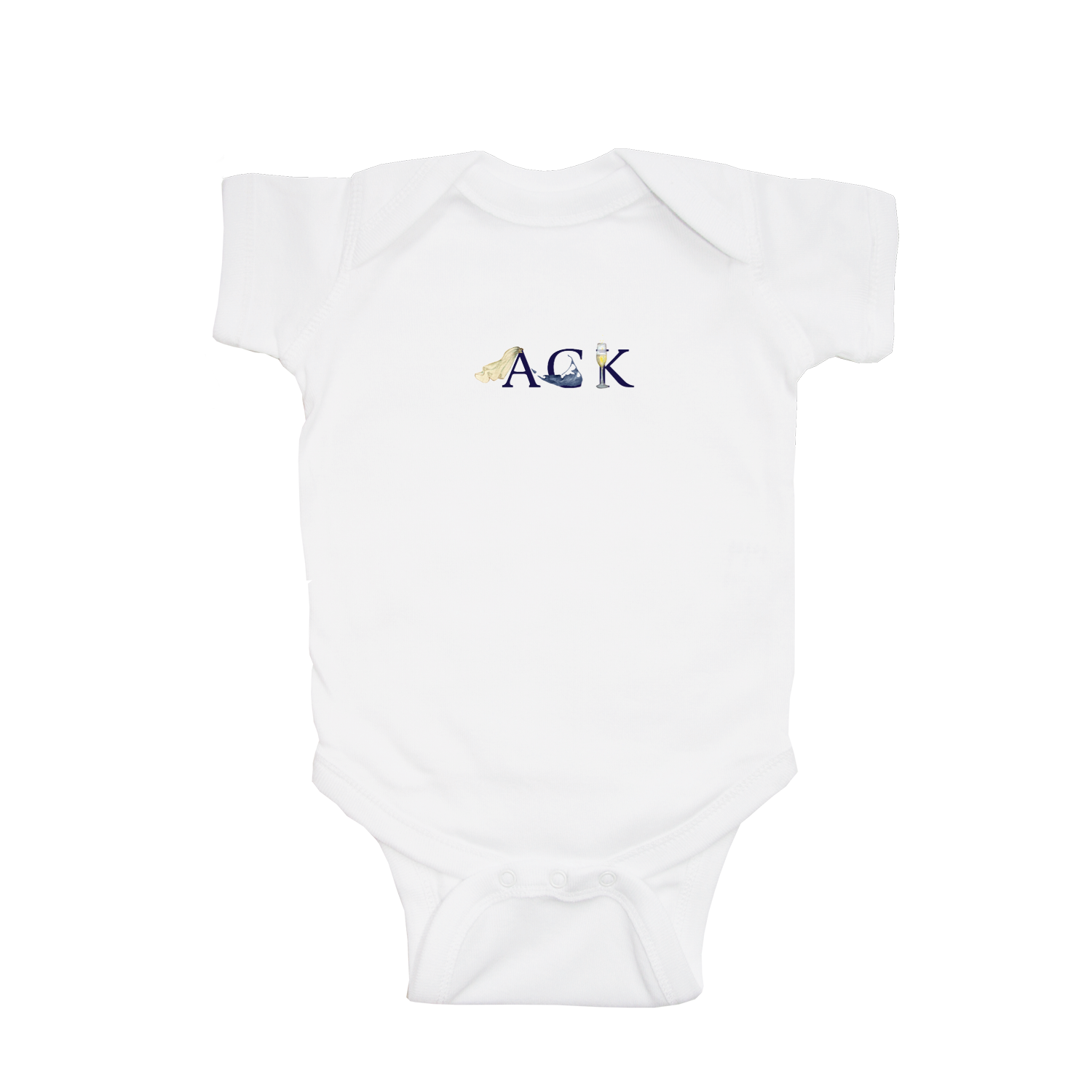 ACK wedding baby snap up short sleeve