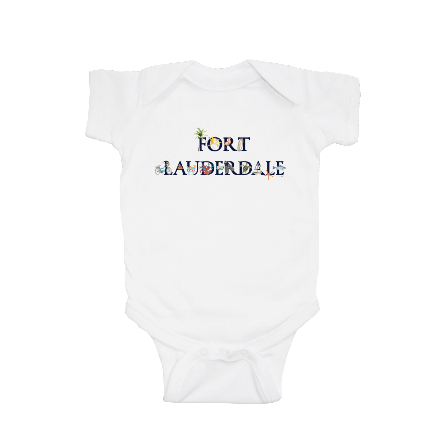 fort lauderdale baby snap up short sleeve