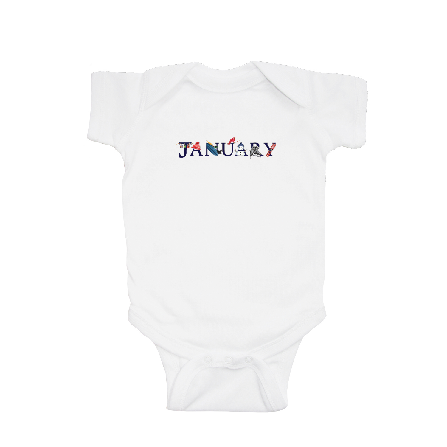 january baby snap up short sleeve