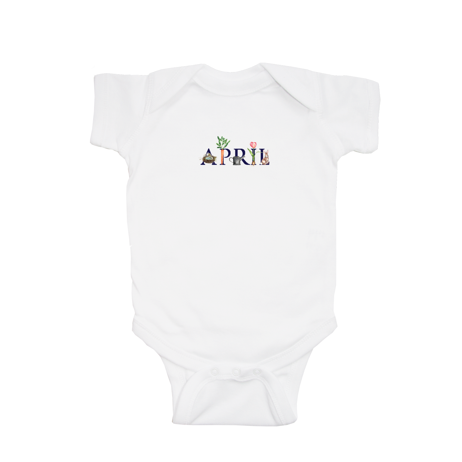 april baby snap up short sleeve