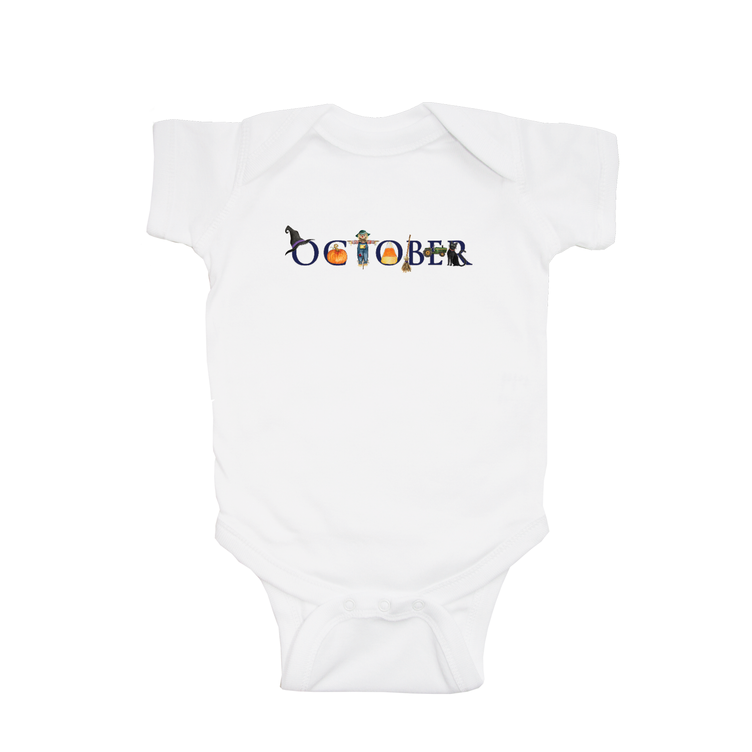 october baby snap up short sleeve