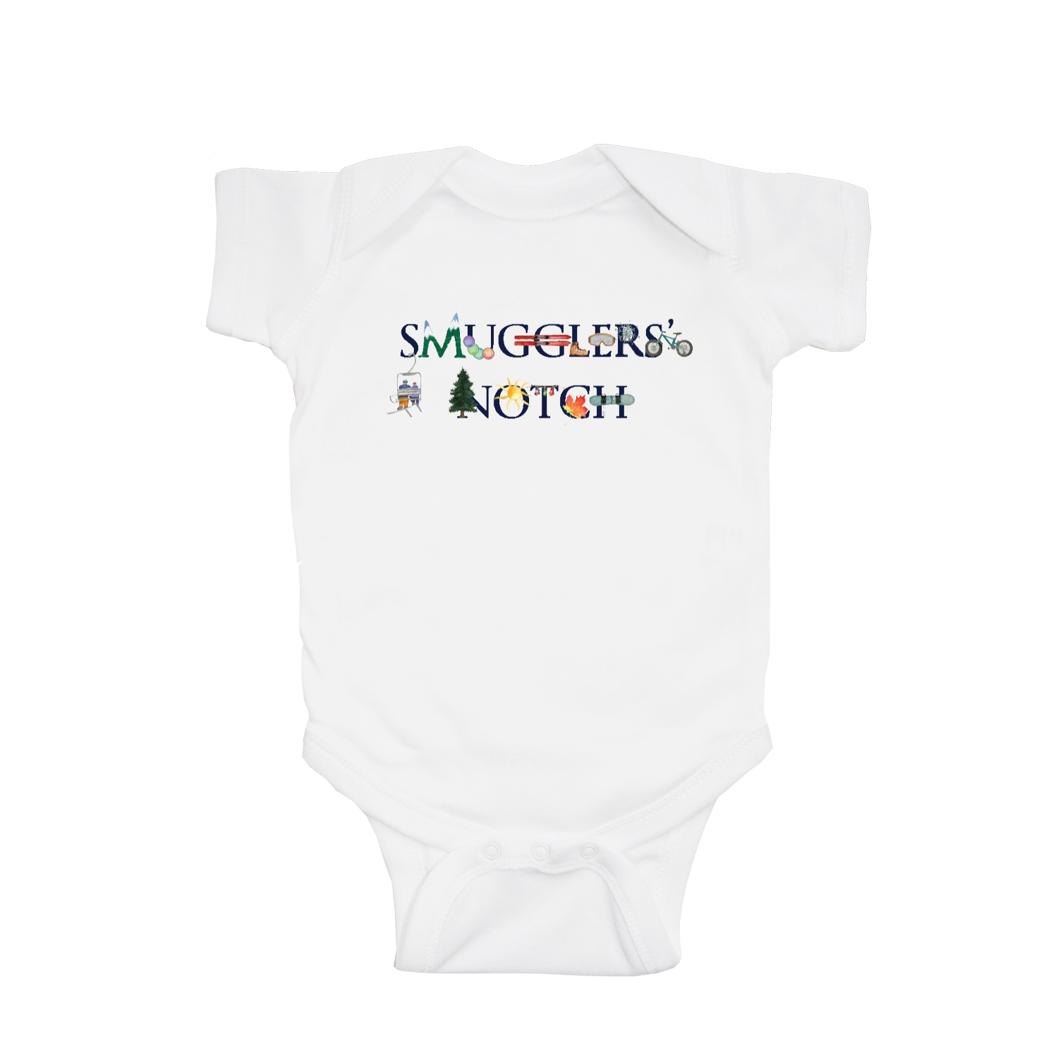 smuggler's notch baby snap up short sleeve