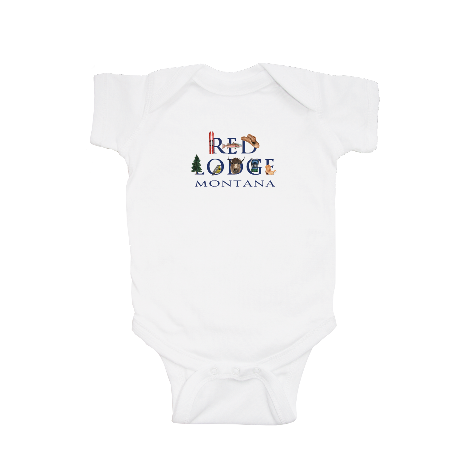 red lodge montana baby snap up short sleeve