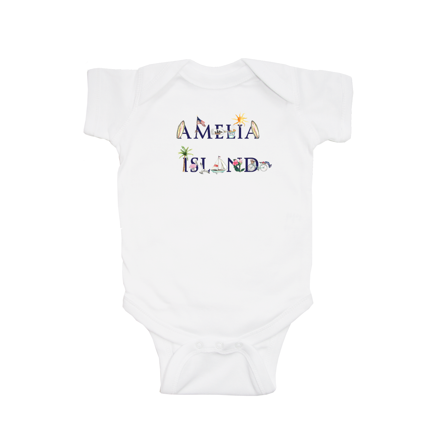 amelia island baby snap up short sleeve