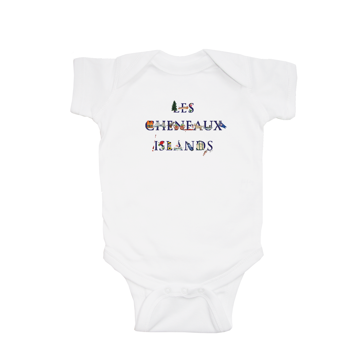 les cheneaux islands baby snap up short sleeve