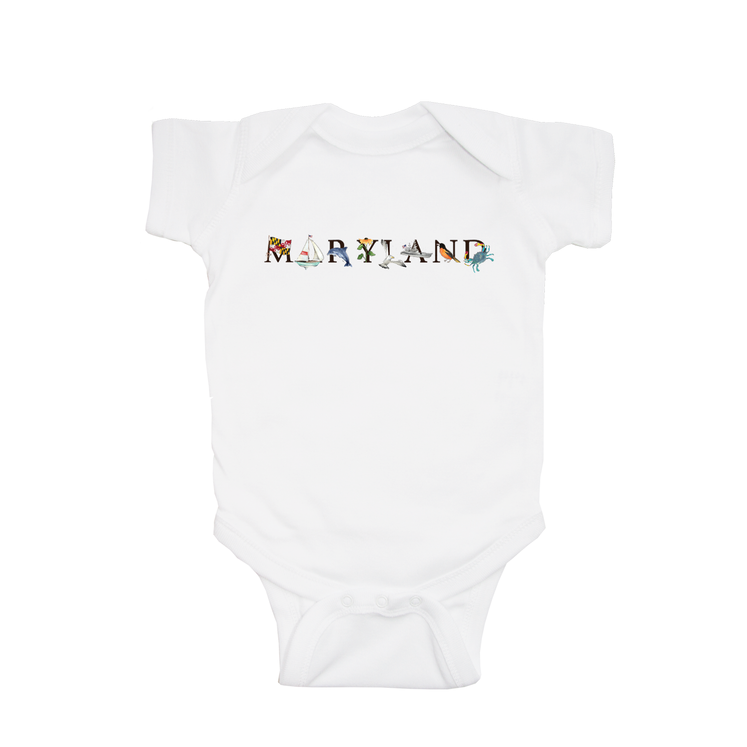 maryland 2025 baby snap up short sleeve