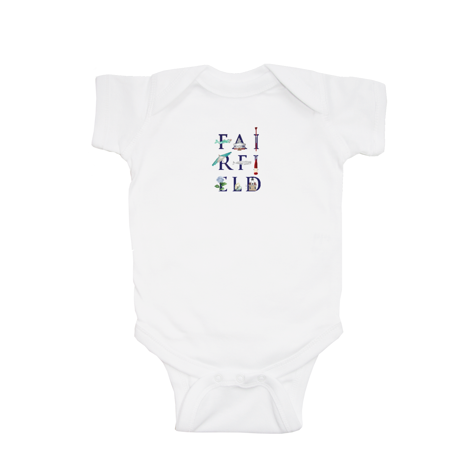 fairfield stacked baby snap up short sleeve