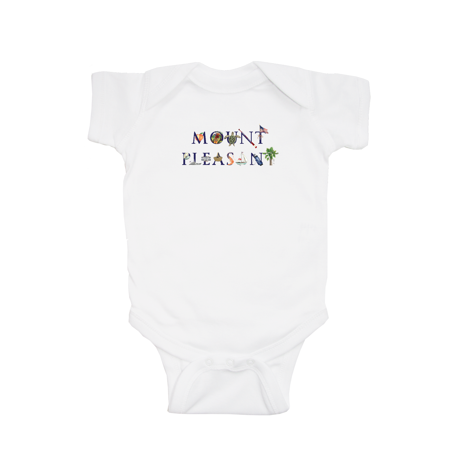 mount pleasant baby snap up short sleeve