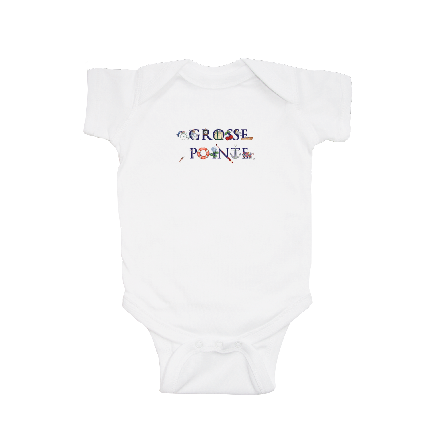 grosse pointe baby snap up short sleeve