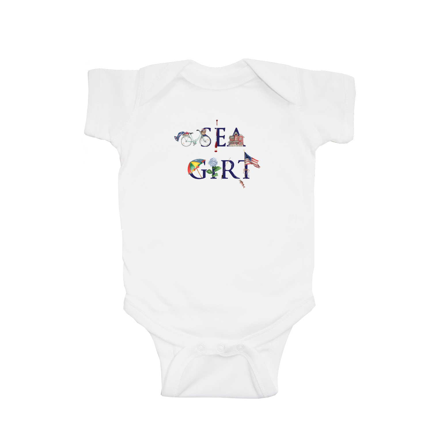 sea girt baby snap up short sleeve