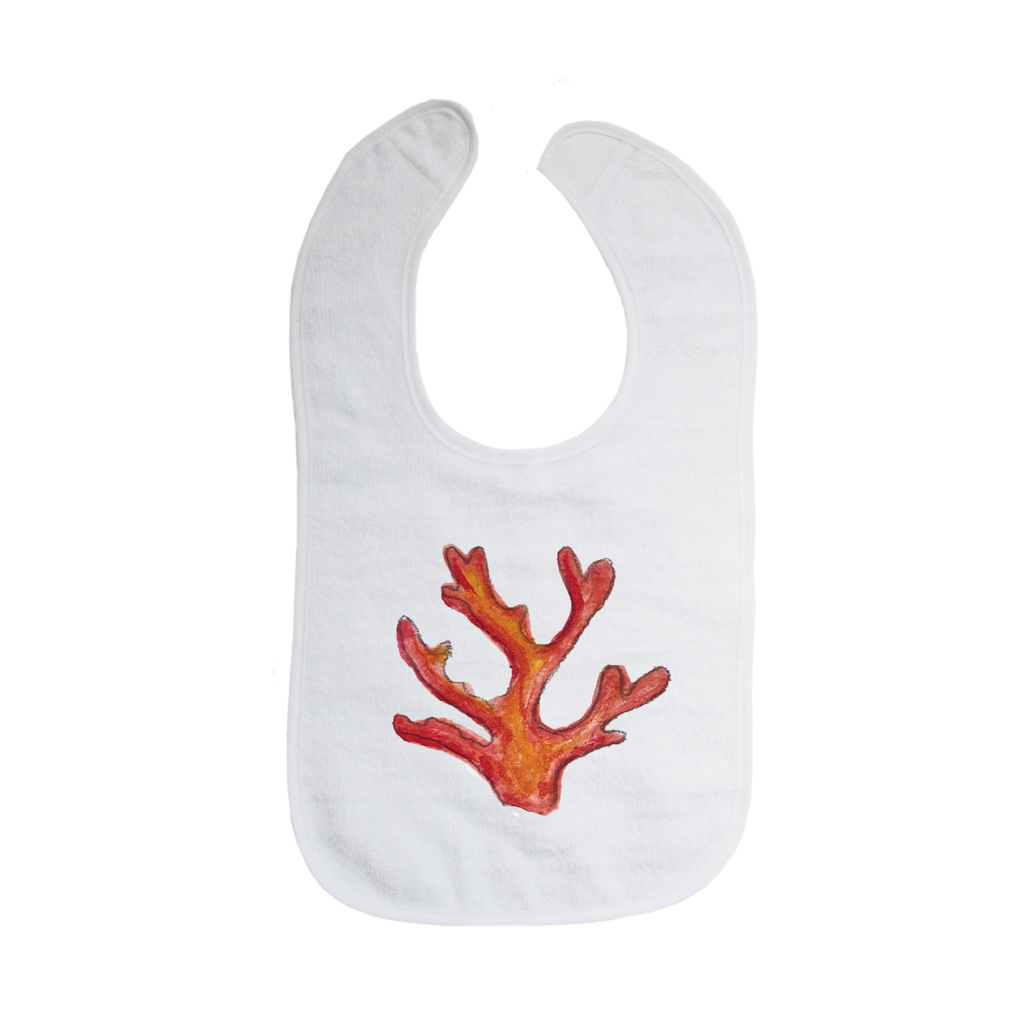 coral orange bib