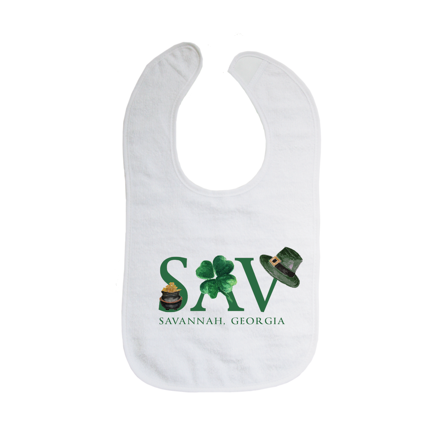 sav st patty's day bib