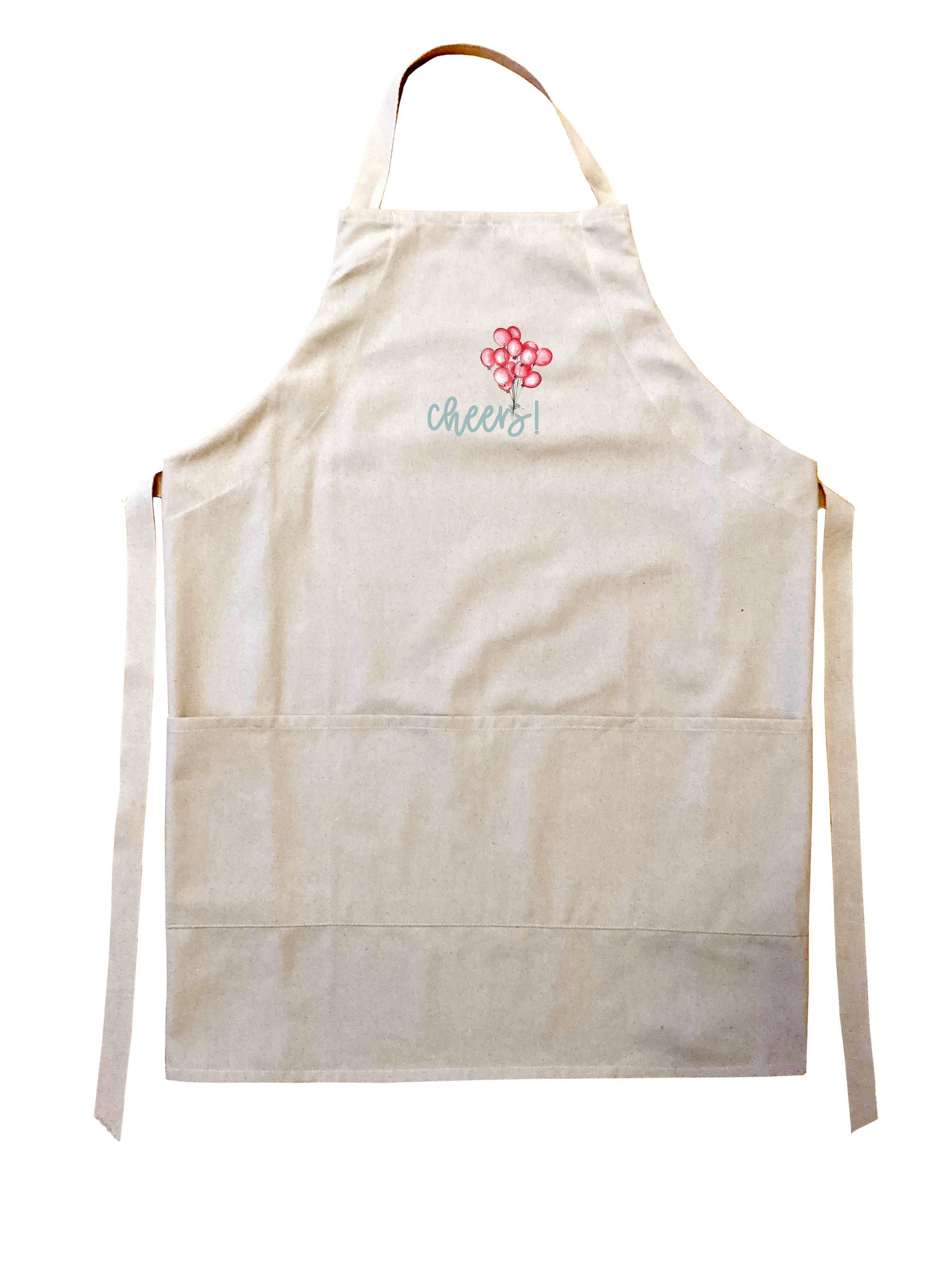 cheers with balloons apron