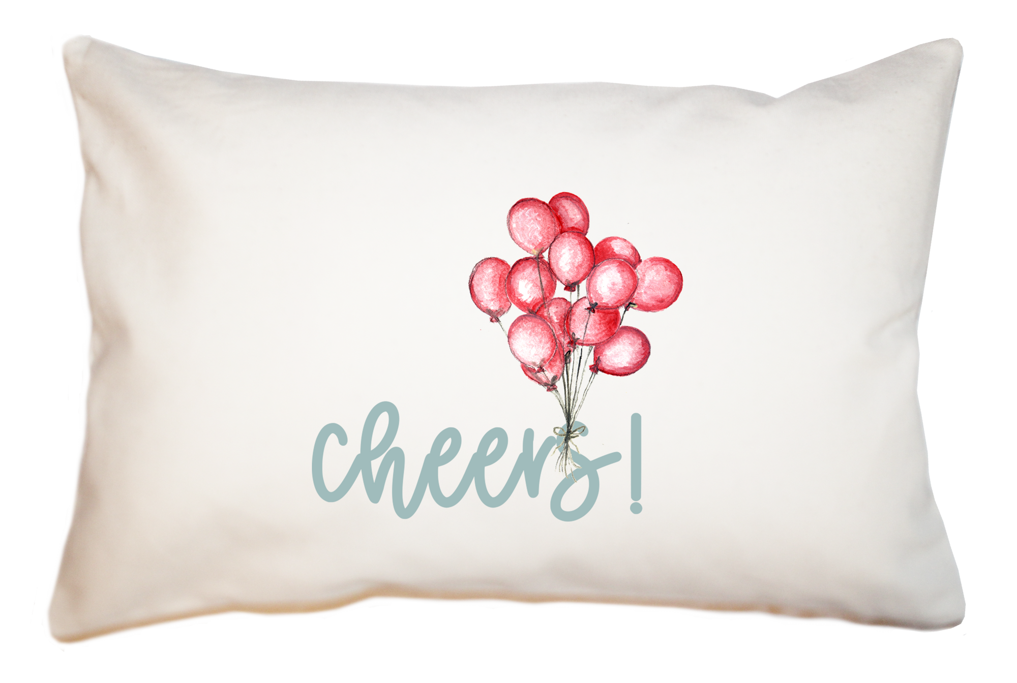 cheers with balloons large rectangle pillow