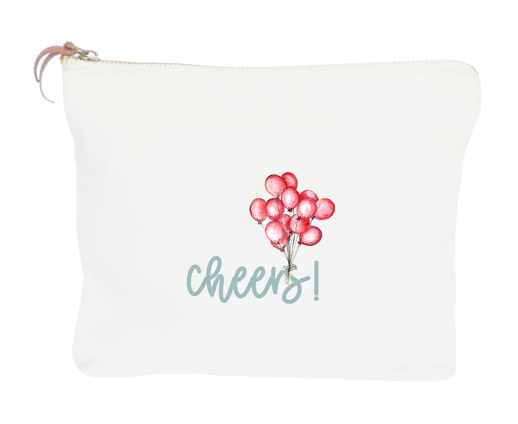 cheers with balloons zipper pouch