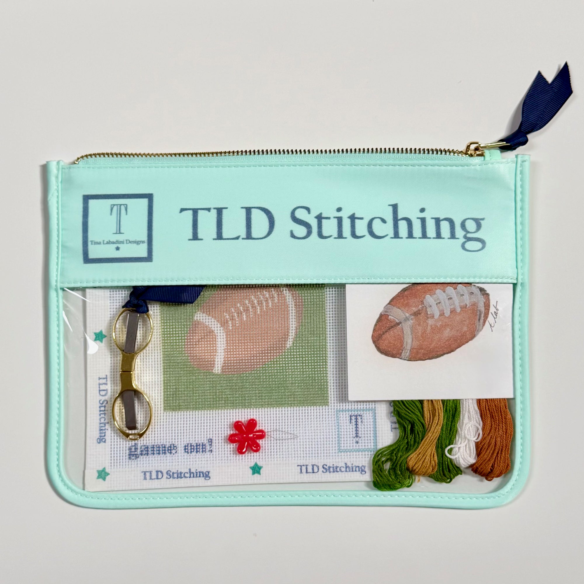 first down! needlepoint stitch kit