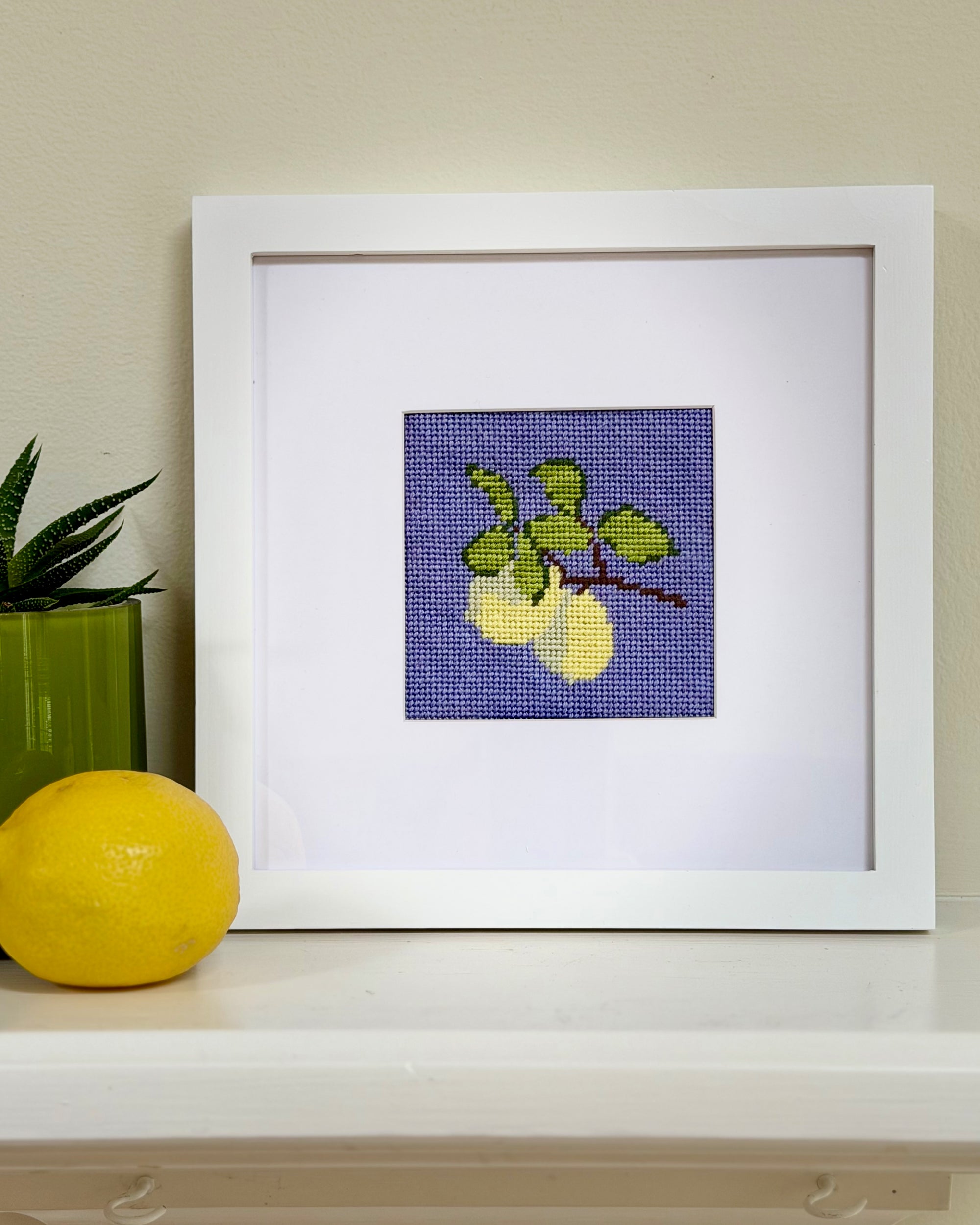 8" x 8" White Wooden Frame for Needlepoint – 4" x 4" Canvas (Copy)