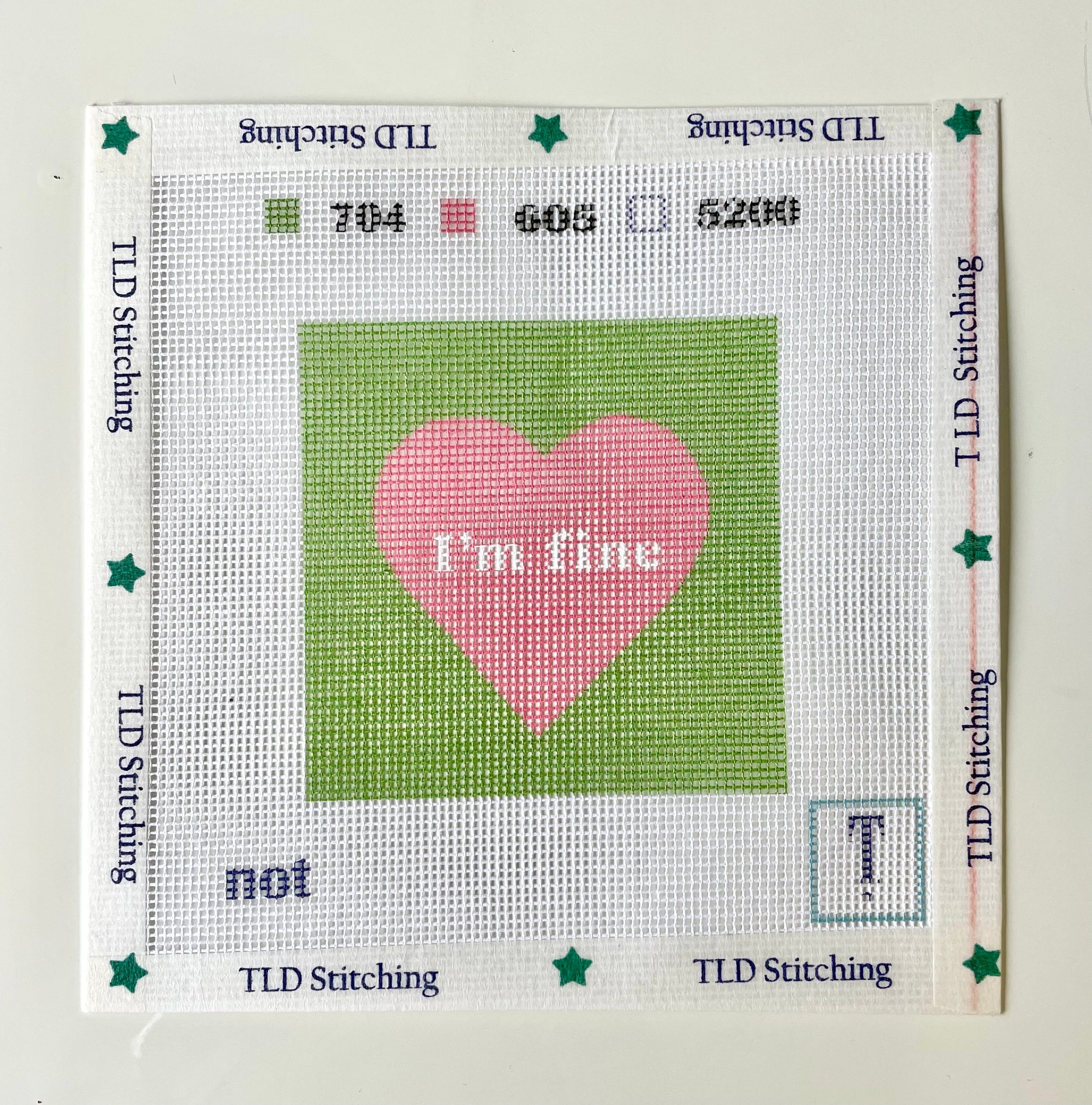 "I'm fine" needlepoint stitch kit