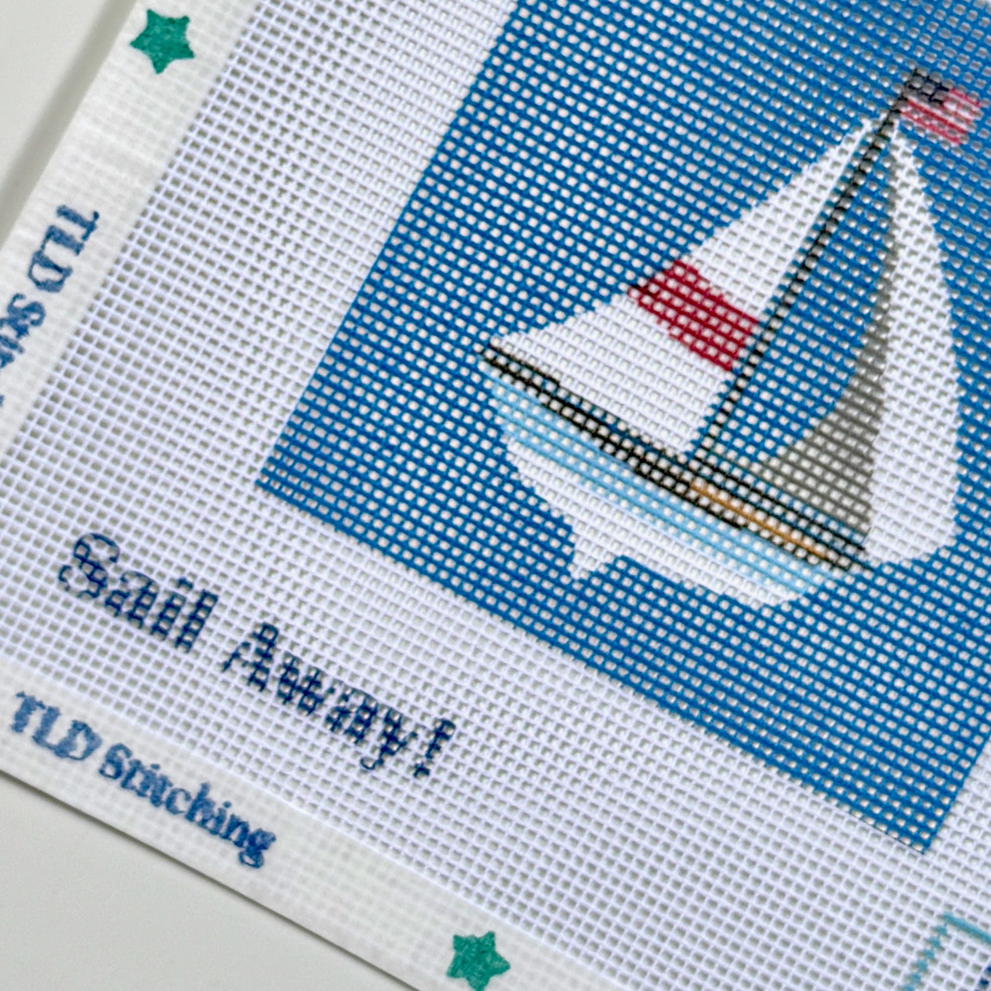 sail away! sailboat needlepoint stitch kit