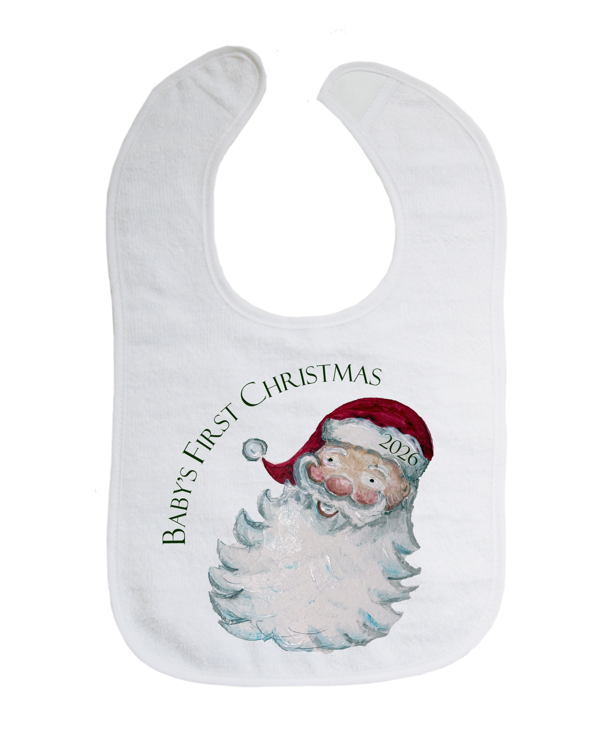 baby's first Christmas with Santa face