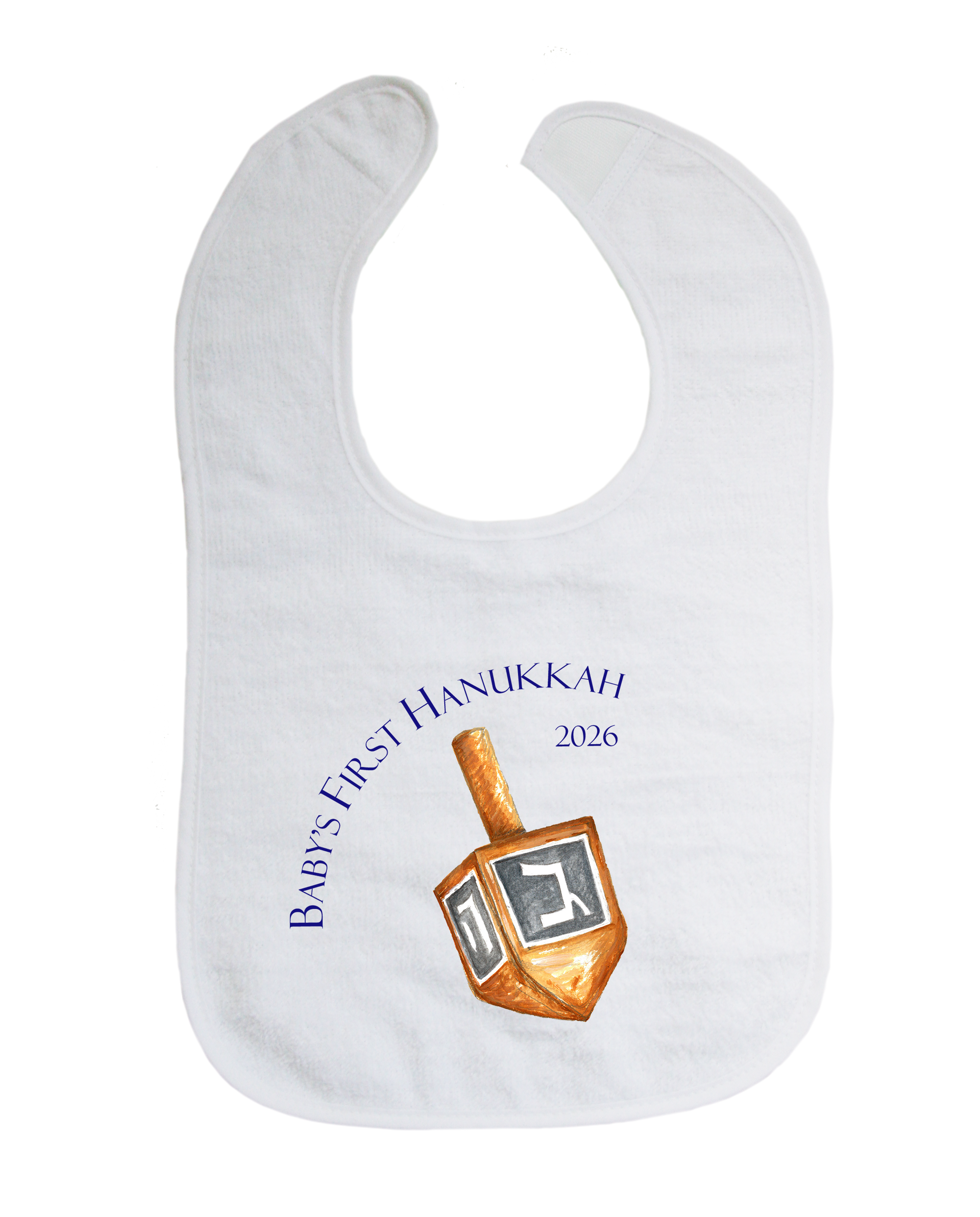 baby's first Hanukkah with dreidel