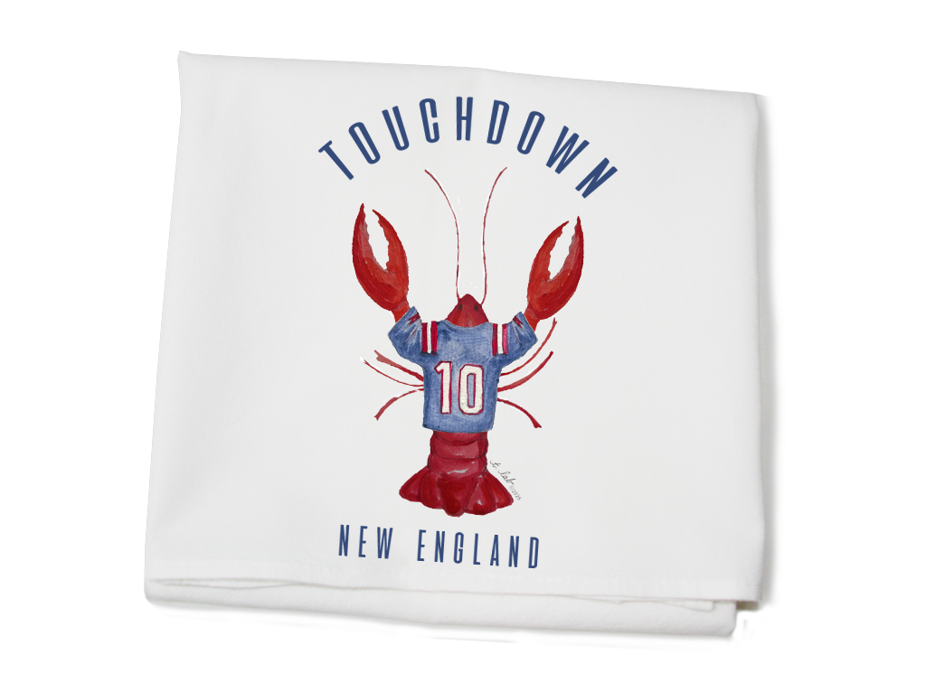 patriots lobster flour sack towel