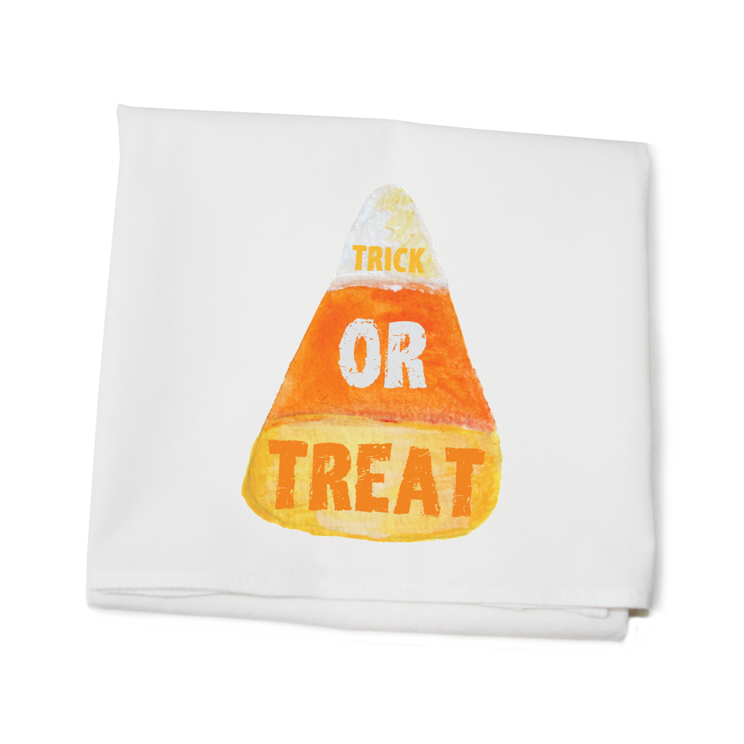 candy corn trick or treat flour sack towel