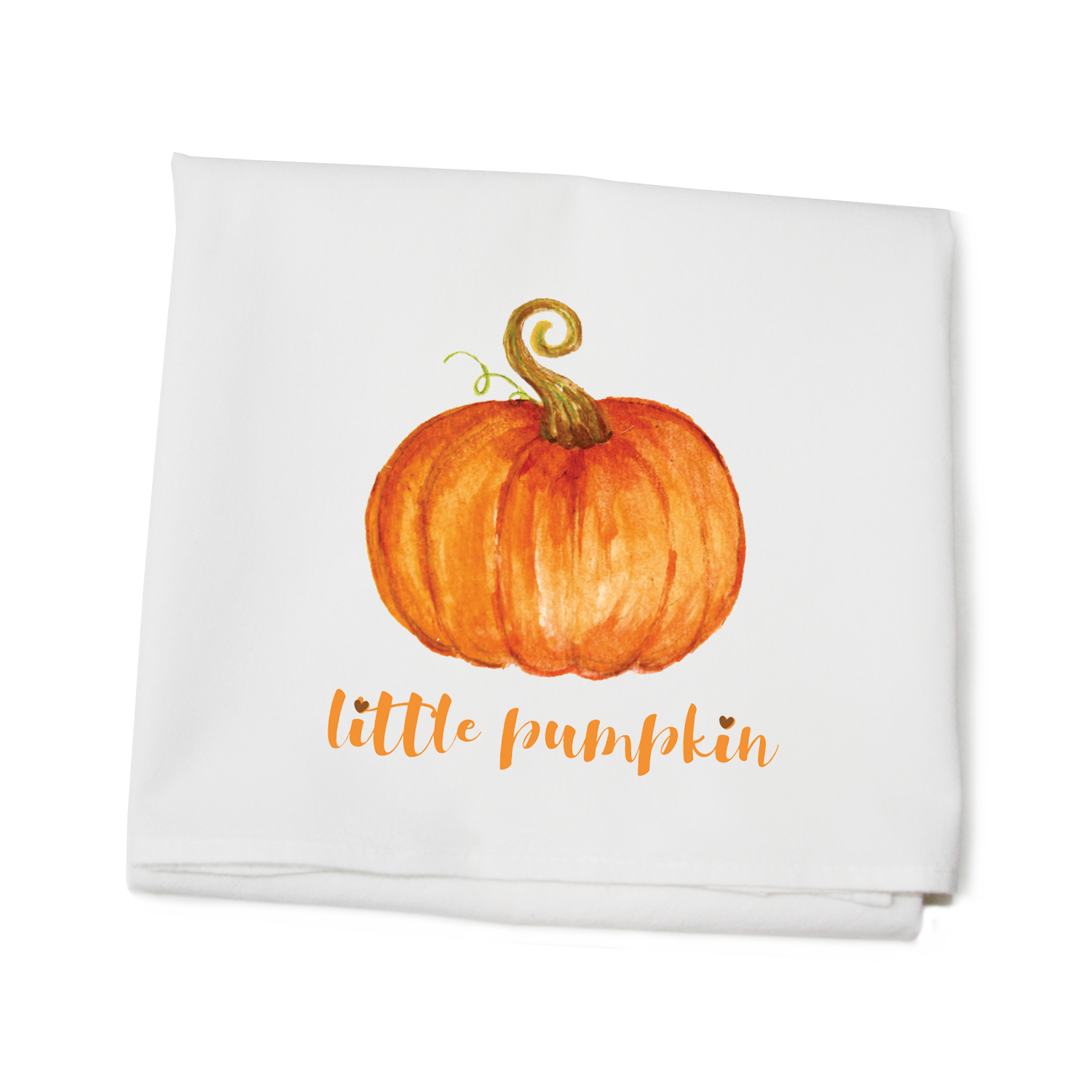 little pumpkin flour sack towel
