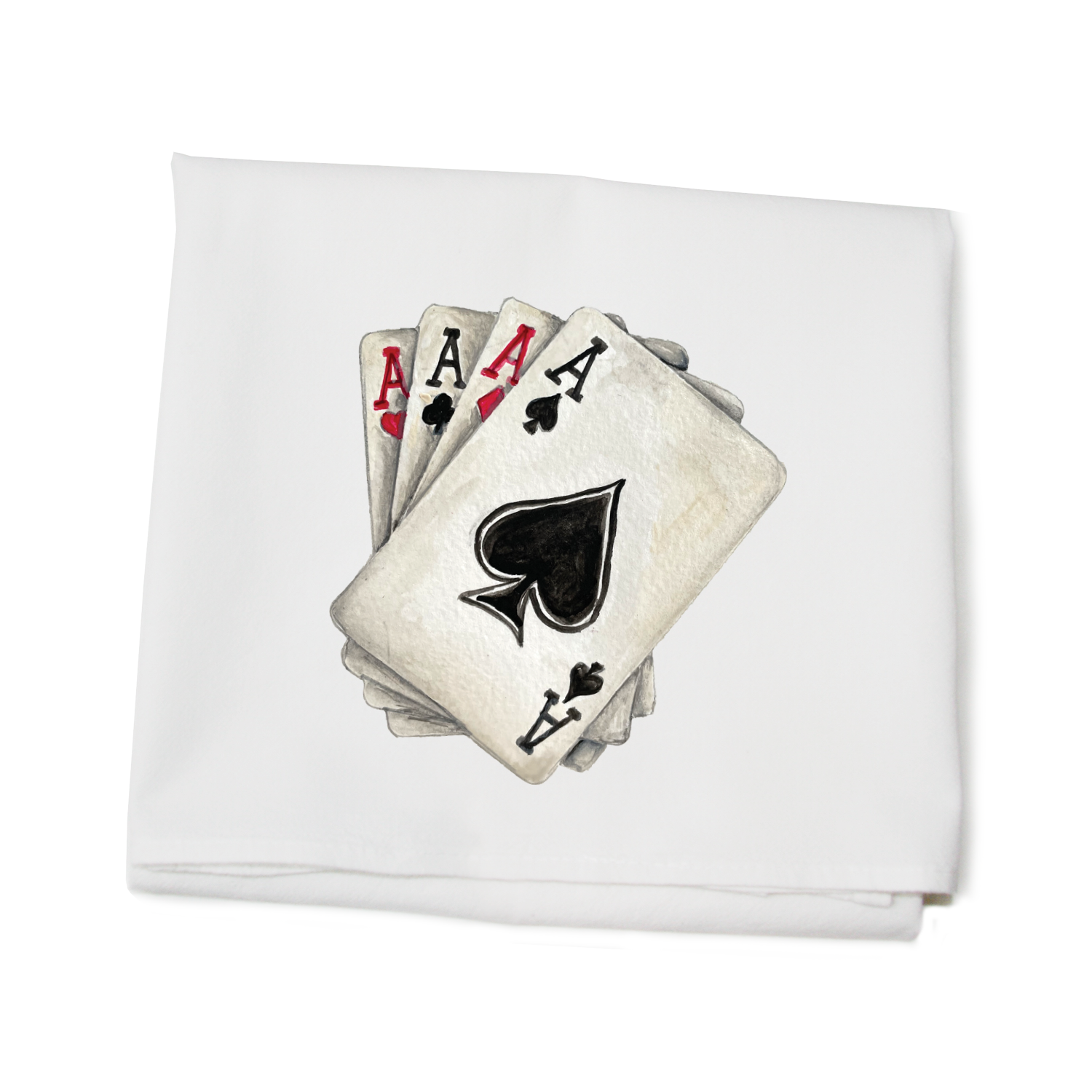 four aces playing cards flour sack towel