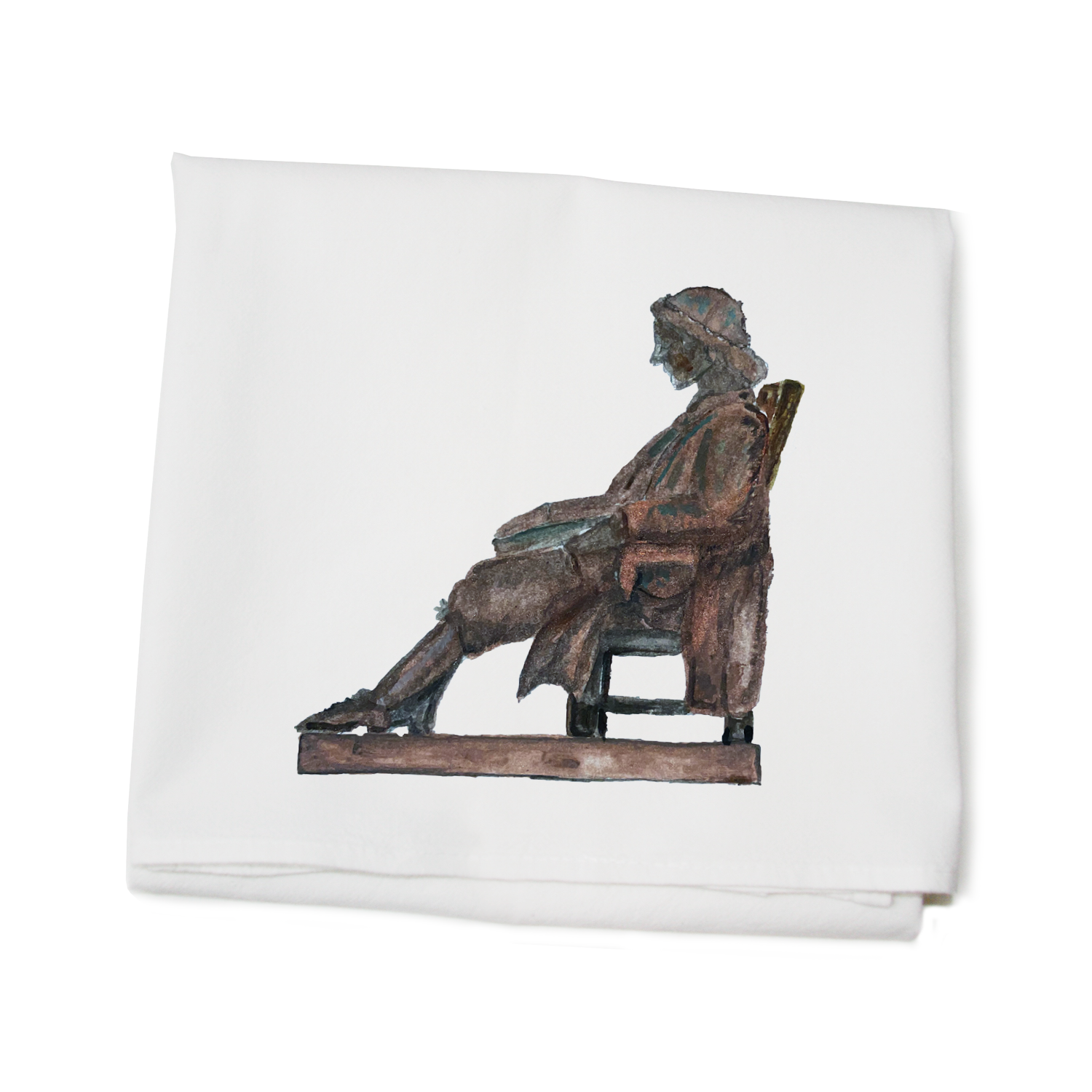 john harvard statue flour sack towel