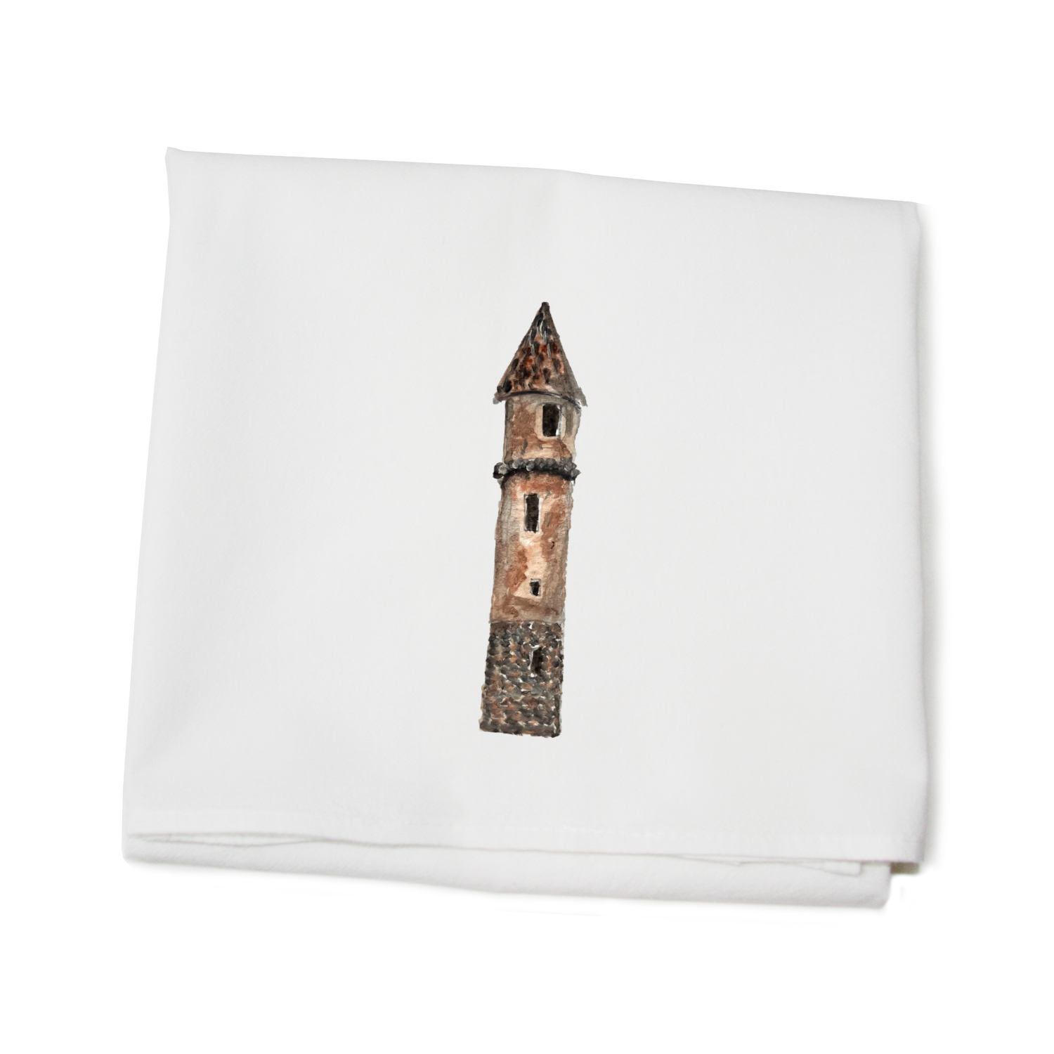 victoria pirate tower flour sack towel