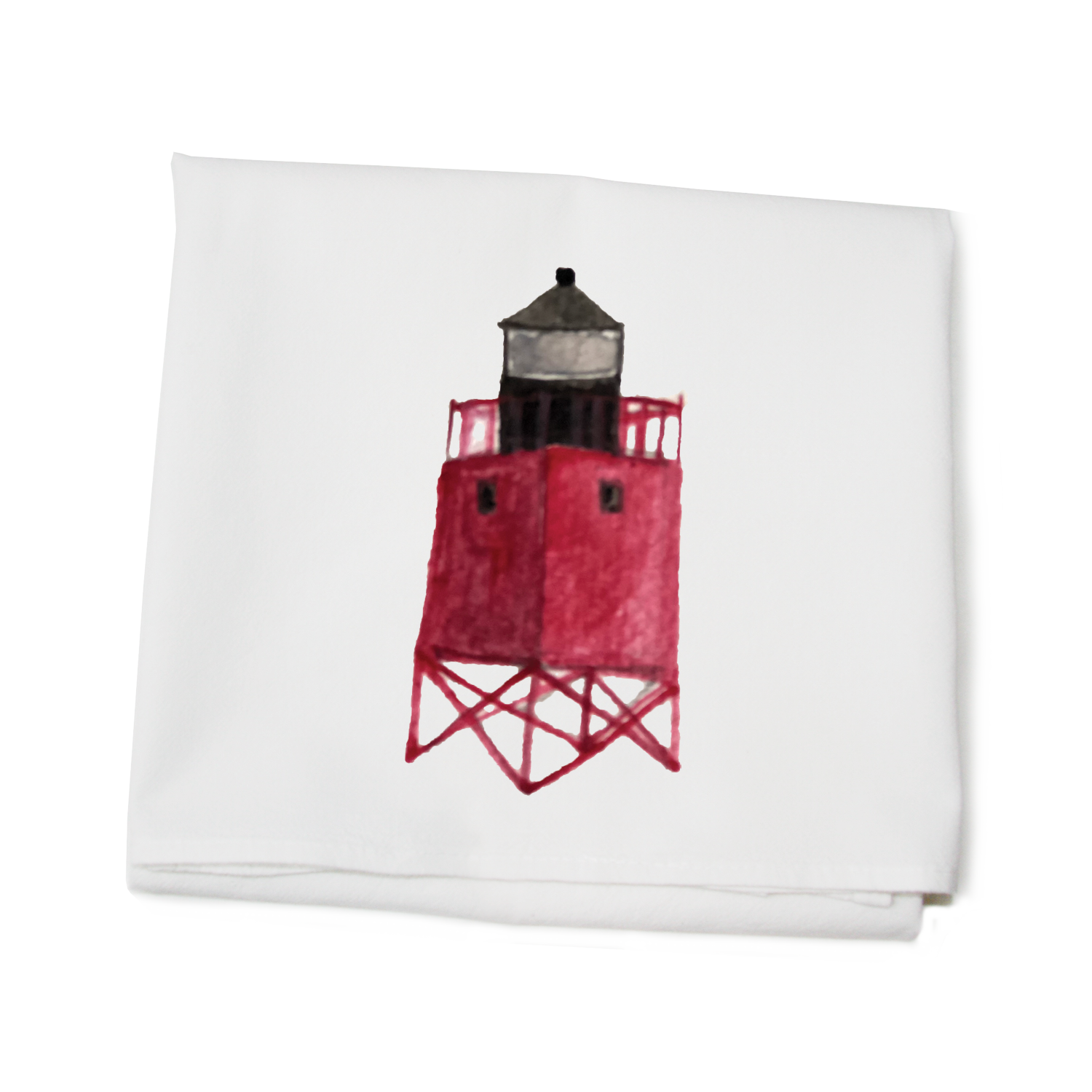 wisconsin lighthouse flour sack towel