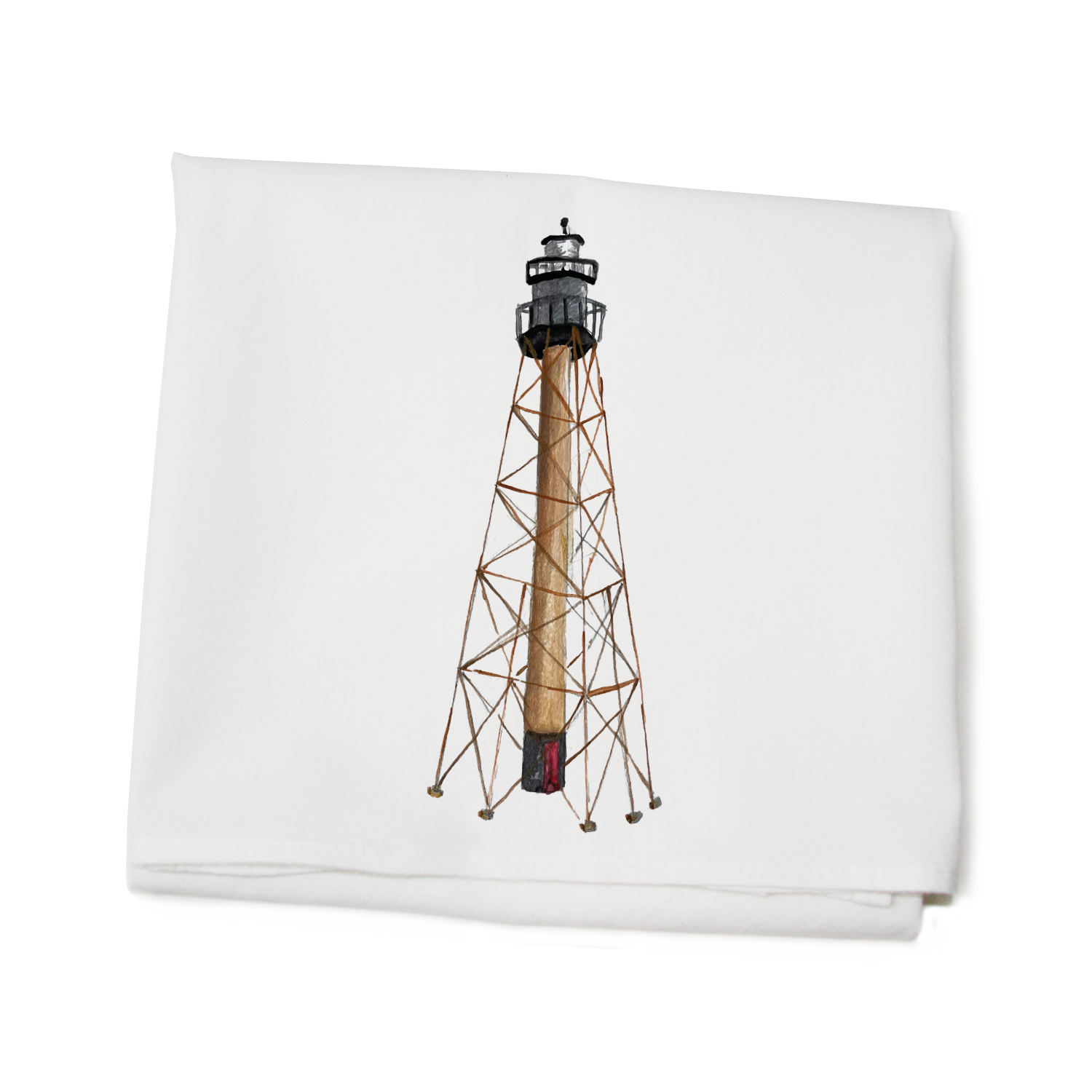 marblehead lighthouse flour sack towel