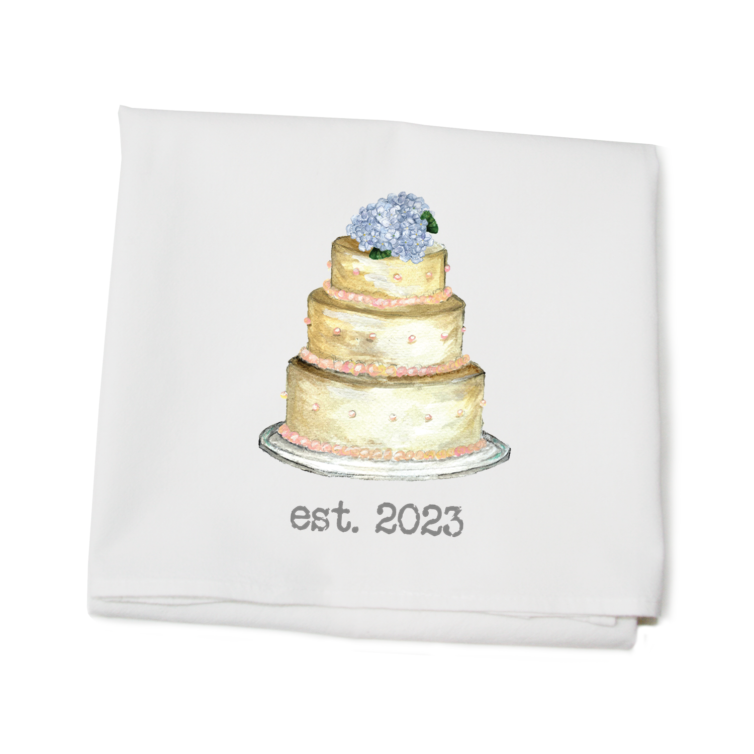 wedding cake 2023 flour sack towel