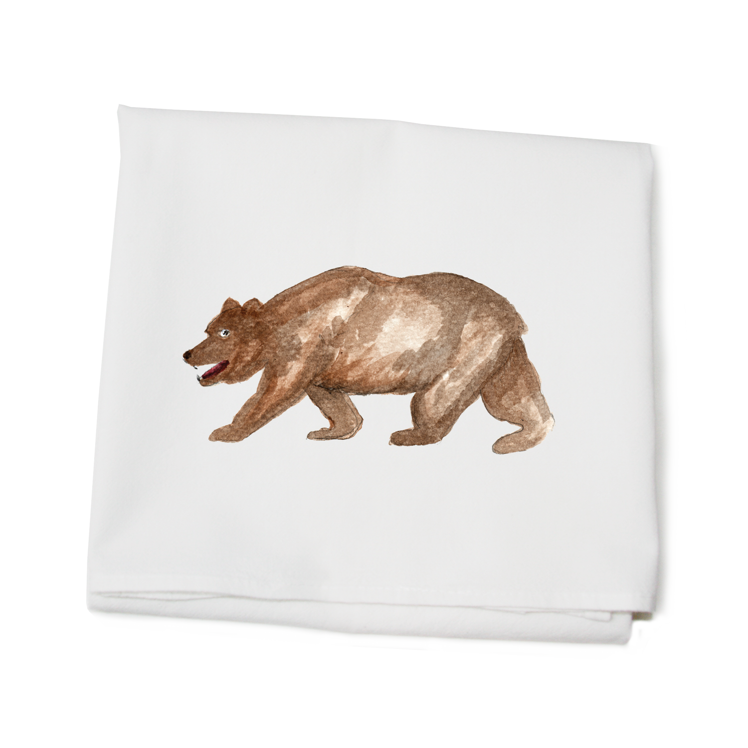 brown bear flour sack towel
