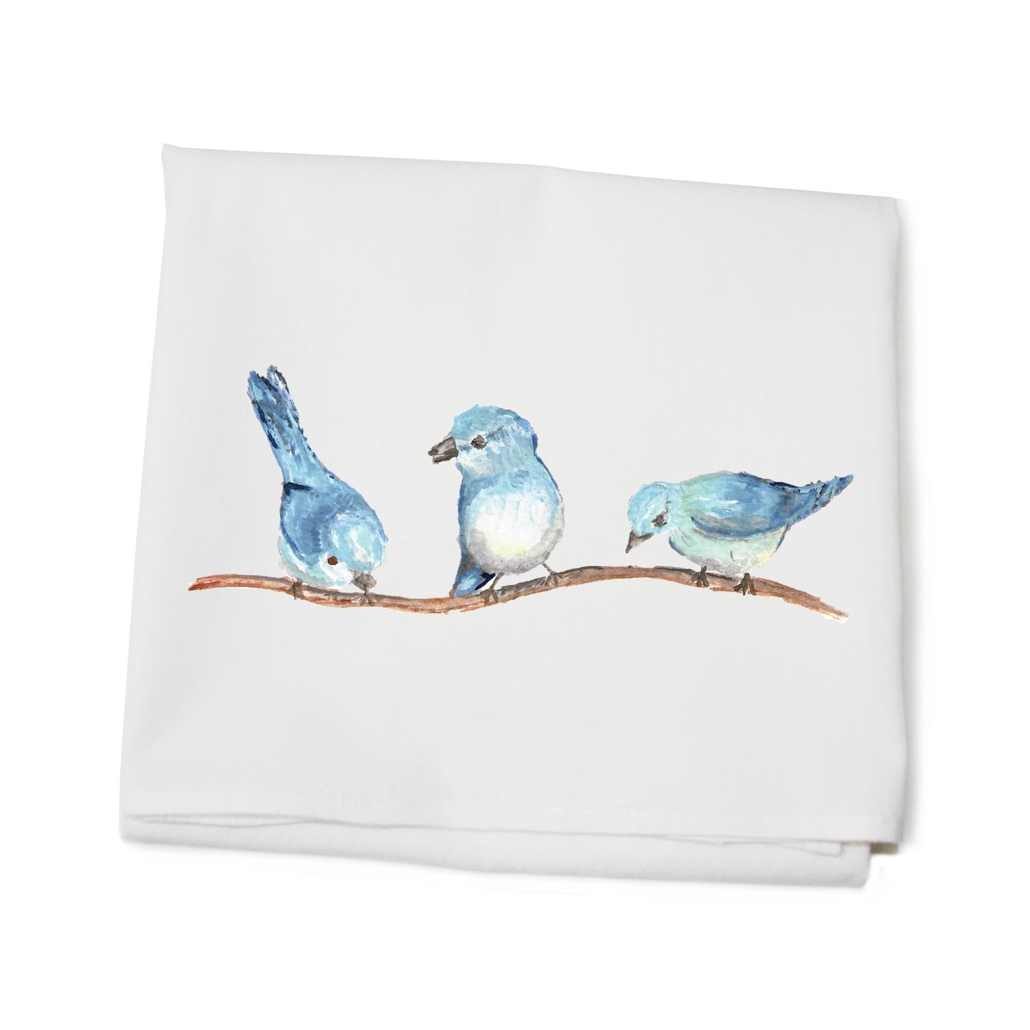 three blue birds flour sack towel