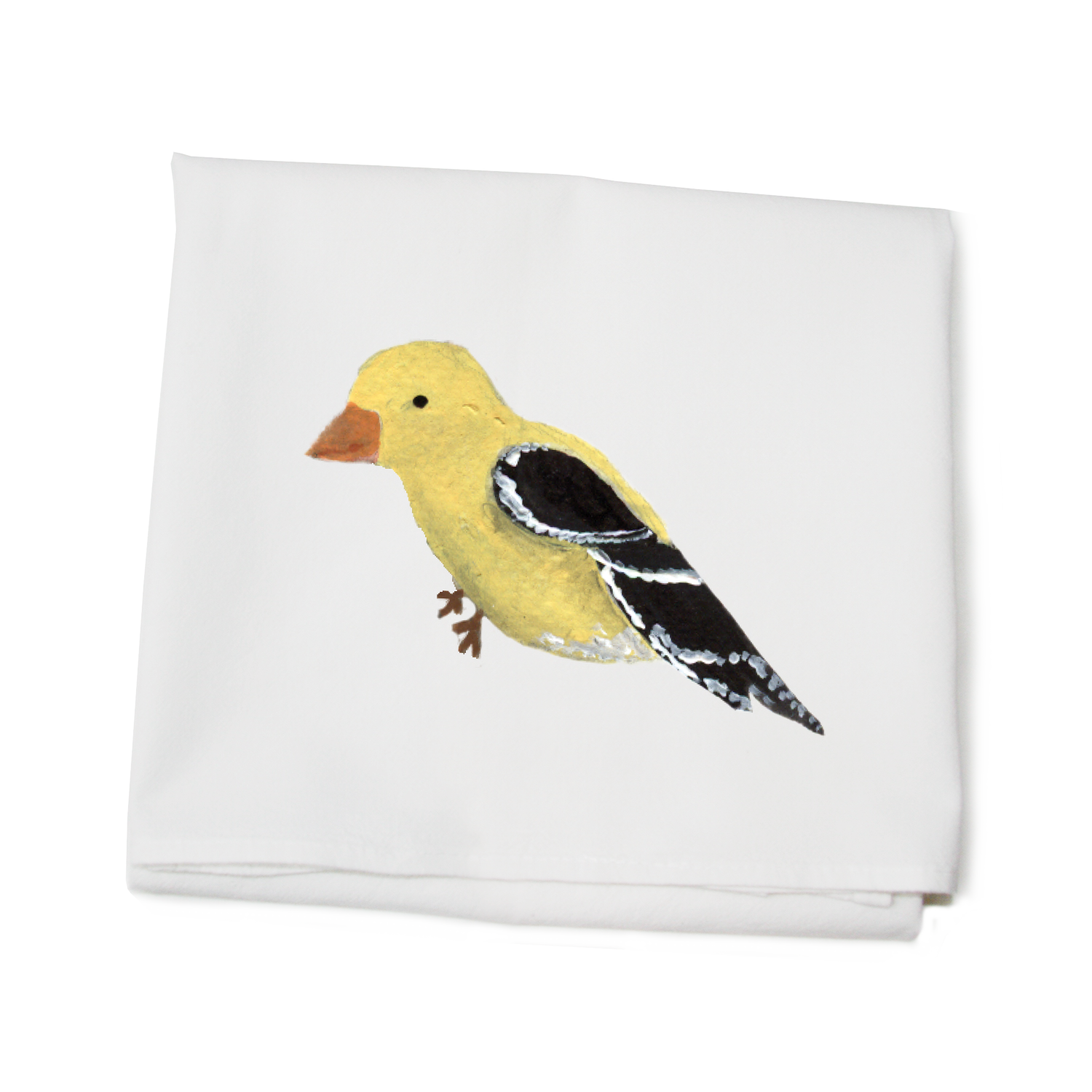 goldfinch flour sack towel