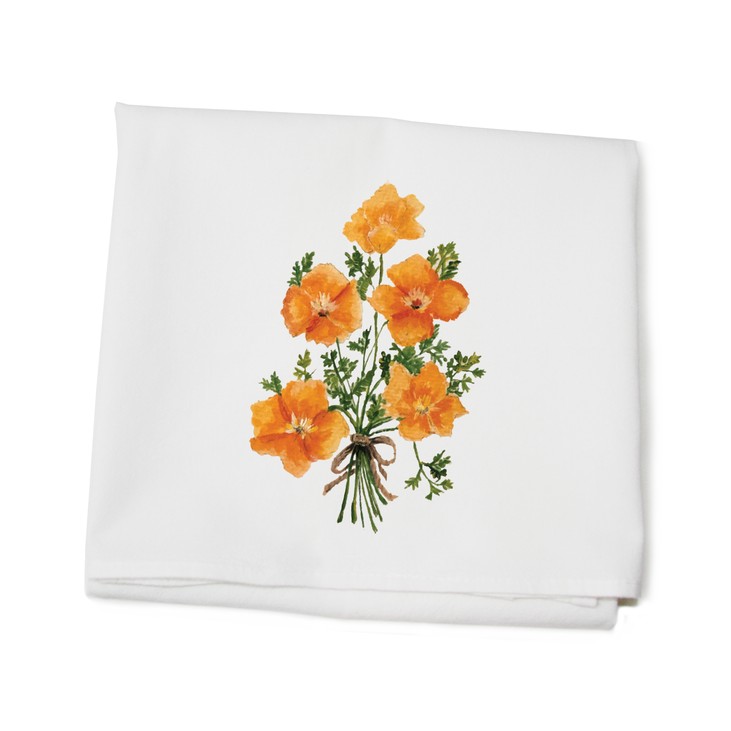 california poppies flour sack towel