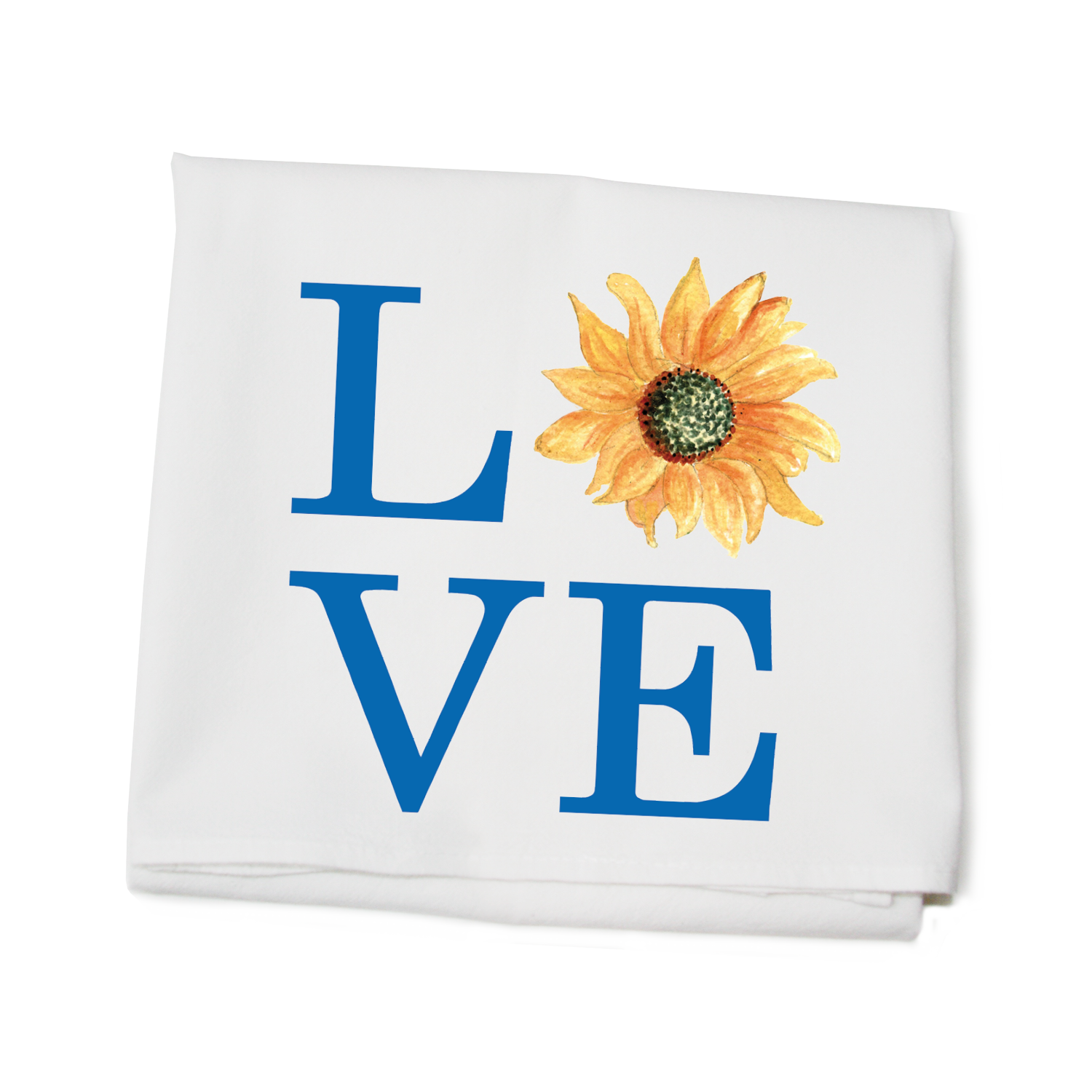 love sunflower flour sack towel