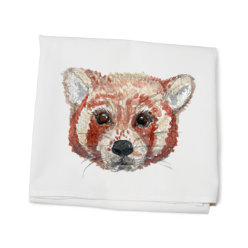 red panda flour sack towel