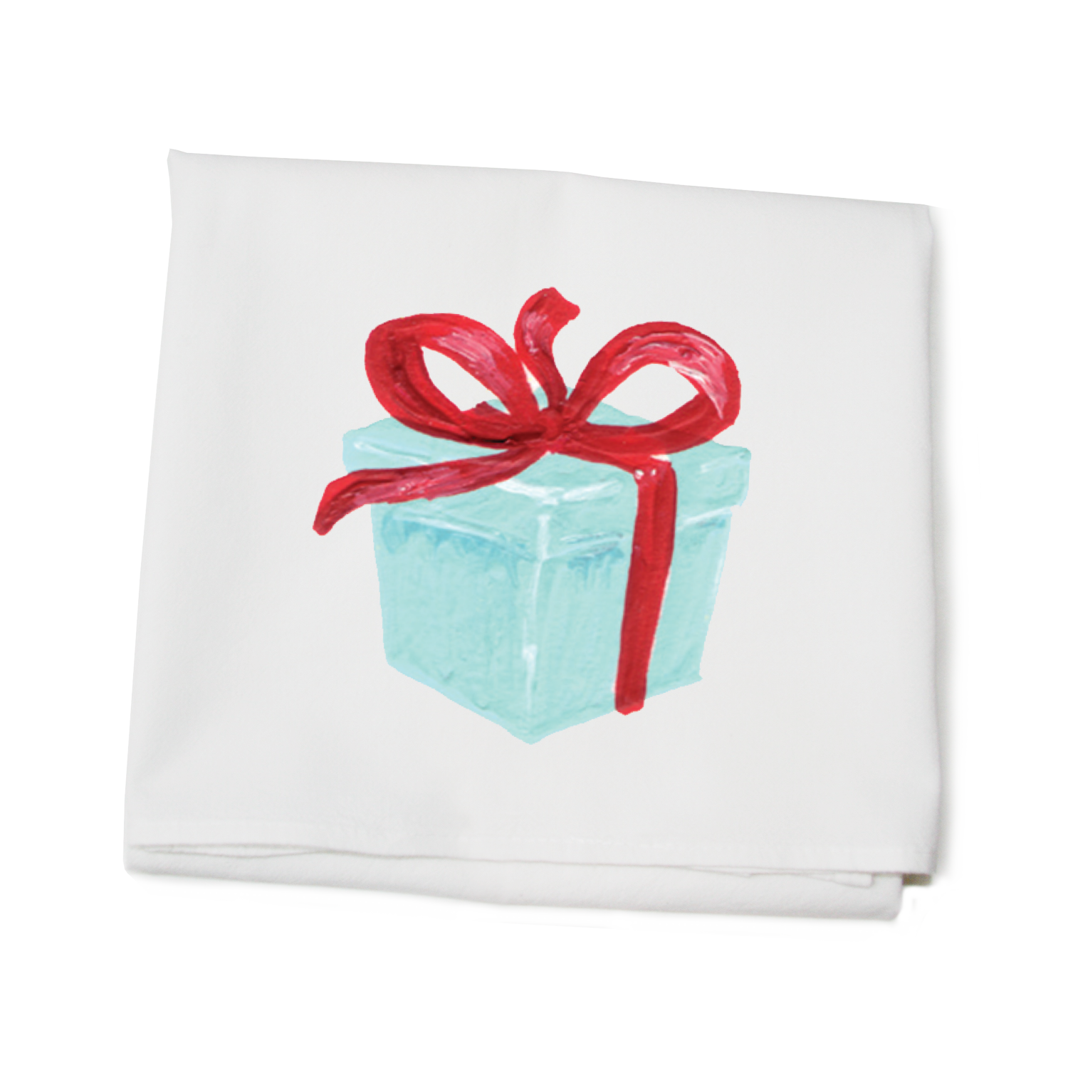 turquoise gift flour sack towel