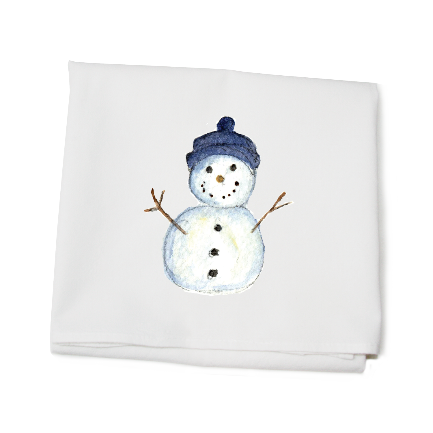 snowman baby flour sack towel