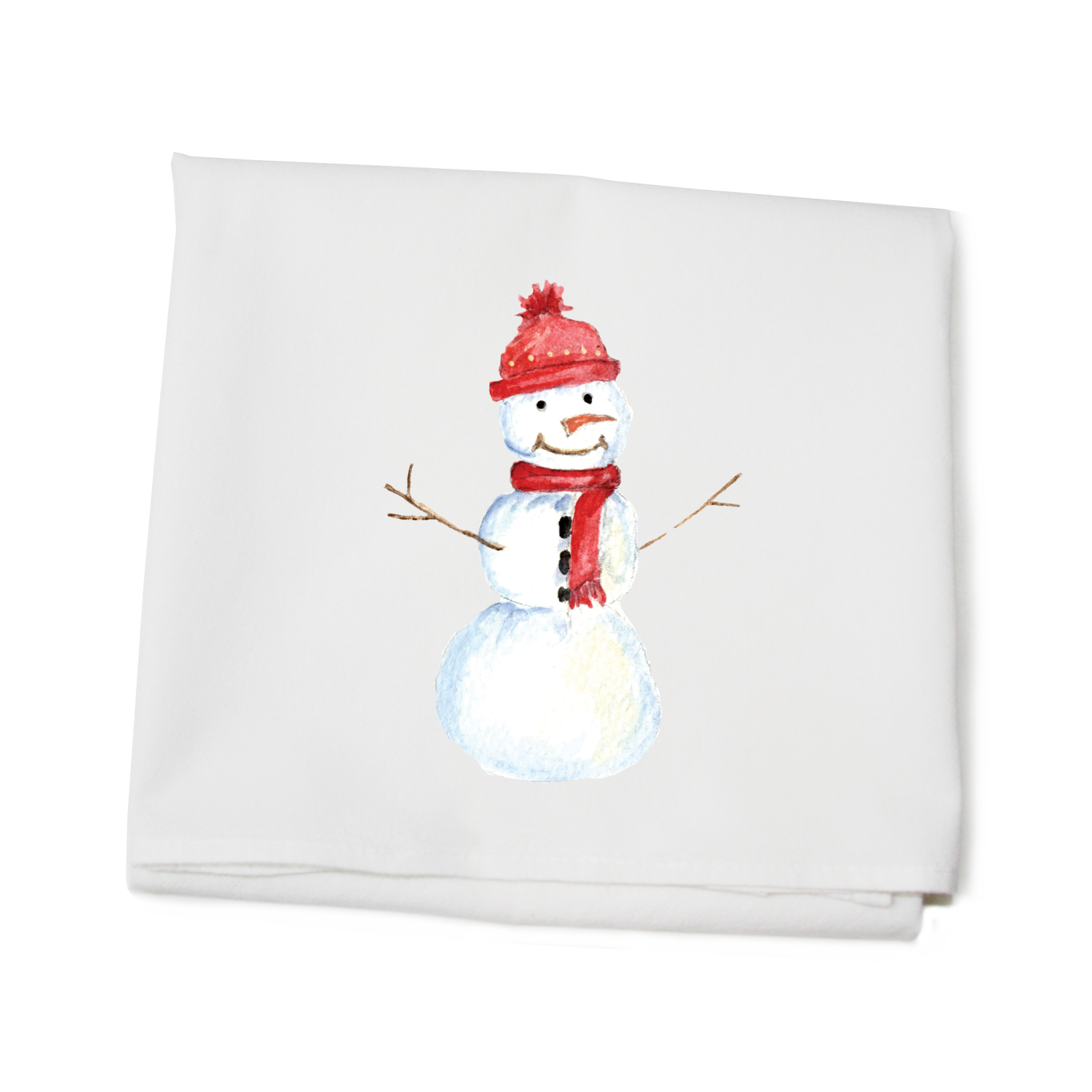 snowman flour sack towel