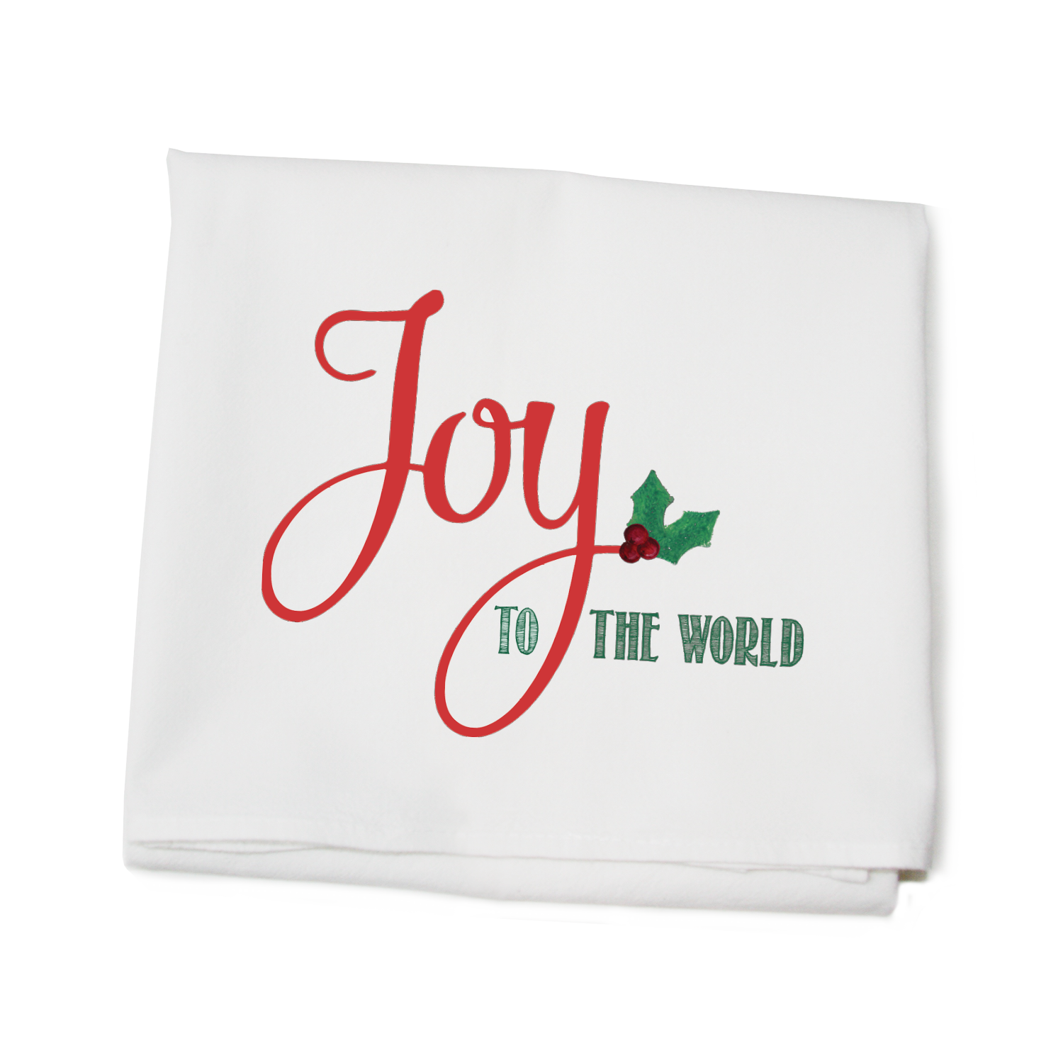 joy to the world flour sack towel